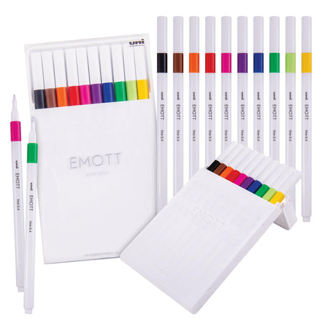 Uni Emott Fineliner Coloured Pen Sets - Zart