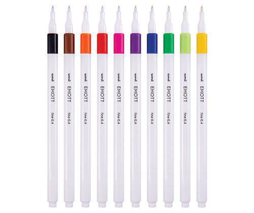 Uni Emott Fineliner Coloured Pen Sets - Zart