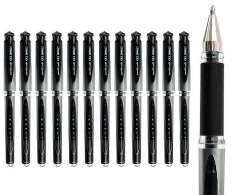 Uni-Ball Gel Impact Pen Black Pack of 12 - Zart