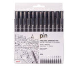 Uni Pin Fine Line Pen Assorted Pack of 12 - Zart