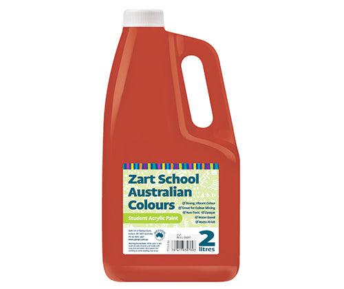 Zart School Australian Colours Acrylic Paint 2L Assorted Pack of 6 - Zart