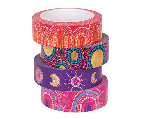 Washi Tape Contemporary Australian Indigenous Pack of 8 - Zart