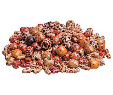 Wooden Tribal Beads Assorted 180g - Zart