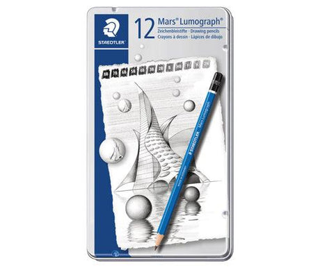 Mars Lumograph Pencils Assorted Grades Set of 12 - Zart