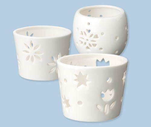 Ceramic Tea Light Holders Pack of 3 - Zart