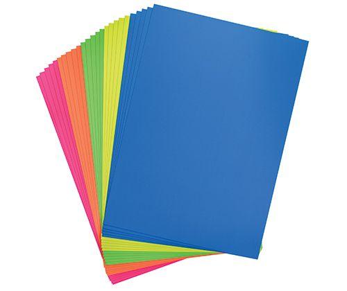 Coloured Fluorescent Card A4 300gsm Pack of 25 - Zart