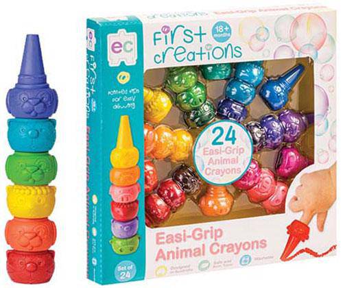 Easi-Grip Animal Crayons Set of 24 - Zart