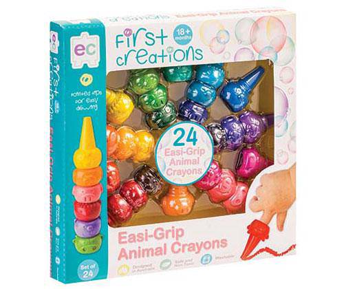 Easi-Grip Animal Crayons Set of 24 - Zart