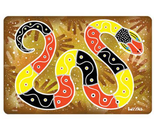 Aboriginal Art Serpent Puzzle - Zart