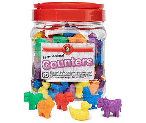 Farm Animal Counters Jar Pack of 72 - Zart