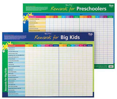 Rewards For Preschool/Big Kids Wall Chart - Zart