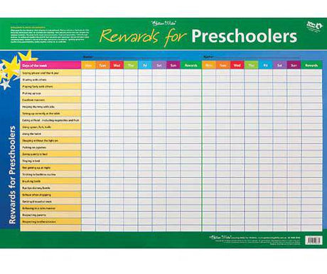 Rewards For Preschool/Big Kids Wall Chart - Zart