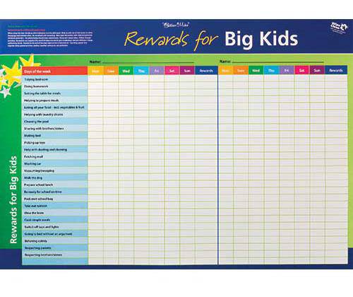 Rewards For Preschool/Big Kids Wall Chart - Zart