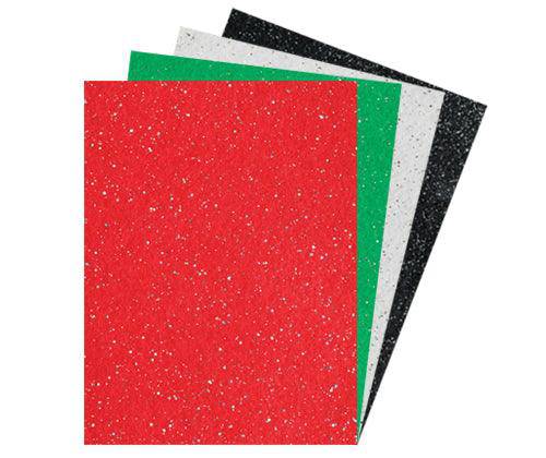 Felt Sheets Glitter Christmas A4 Pack of 10 - Zart