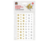 EC Adhesive Crystals Gold and Silver Pack of 60 - Zart