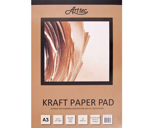 Kraft Paper Pad 80gsm A3 50 Sheets - Zart