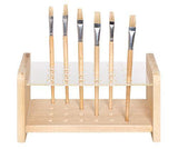 Brush Holder Wood/Acrylic 24 Hole - Zart