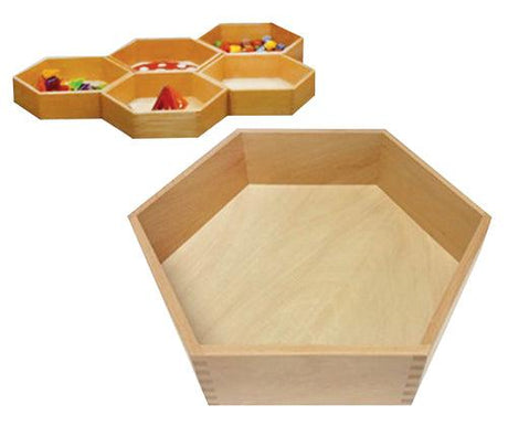 Hexagonal Wooden Tray Large - Zart