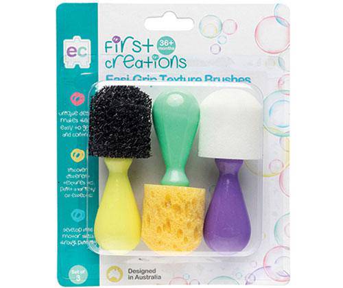 First Creations Easi-Grip Texture Brushes Set of 3 - Zart