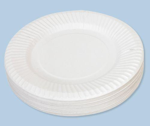 Unwaxed Round Paper Plates 15 cm Pack of 50 - Zart