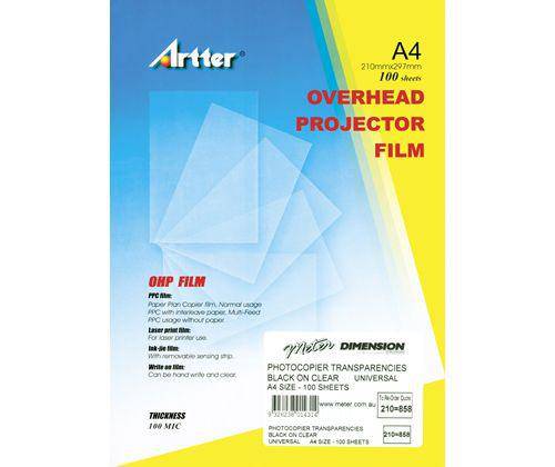 Transparency Film Photocopier A4 Pack of 100 - Zart