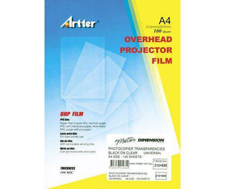 Transparency Film Photocopier A4 Pack of 100 - Zart