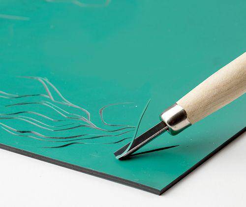 Lino Tile Vinyl Double Sided 19.5 x 30cm - Zart