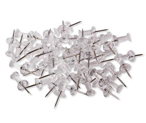 Push Pins Clear 10mm Pack of 50 - Zart