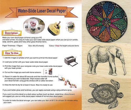 Water-Slide Decal Paper A4 pack of 10 - Zart