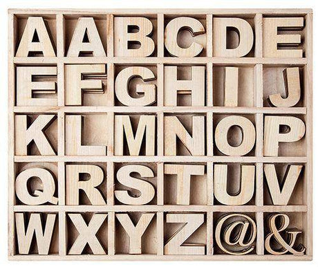 Wooden Alphabets in Display Box 5 Sets - Zart