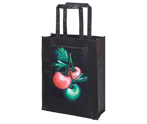 Black Eco Bag with Display Pocket Small Pack of 10 - Zart