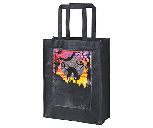 Black Eco Bag with Display Pocket Small Pack of 10 - Zart