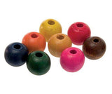 Beads Wooden Assorted Colours Pack of 100 - Zart