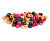 Beads Wooden Assorted Colours Pack of 100 - Zart