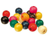 Beads Wooden Assorted Colours Pack of 100 - Zart