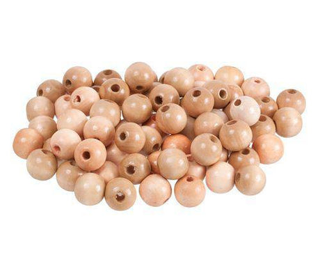 Beads Wooden Natural Pack of 100 - Zart