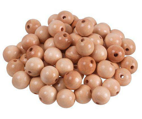 Beads Wooden Natural Pack of 100 - Zart