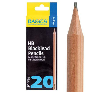 Zart Basics Blacklead Pencils Pack of 20 - Zart