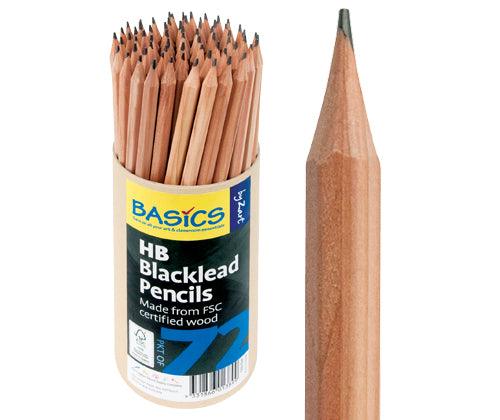 Zart Basics Blacklead HB Pencils Classpack of 72 - Zart