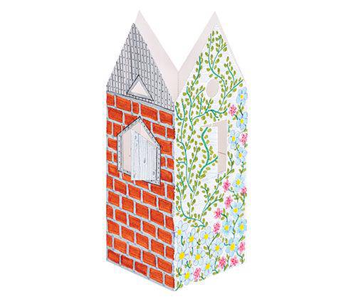 Pre-cut Cardboard House 18.2 x 30cm Pack of 10 - Zart