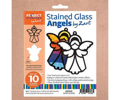 Stained Glass Angels Pack of 10 - Zart