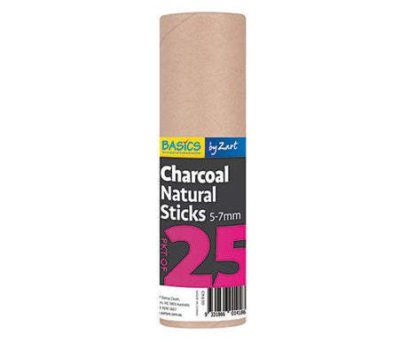 Charcoal Natural 5-7mm Thick Pack of 25 - Zart