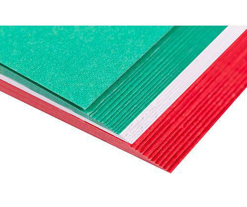 Coloured Cardboard By Zart A4 220gsm Pack of 100 Christmas Mix - Zart