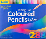 Zart Basics Triangular Coloured Pencils - Zart