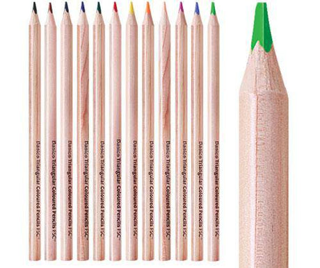 Zart Basics Triangular Coloured Pencils - Zart