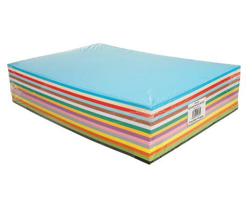 Cover Paper 125gsm Assorted Colours 255 x 380mm Pack of 500 - Zart