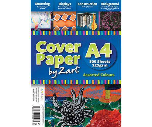 Cover Paper 125gsm Assorted Colours A4 Pack of 500 - Zart