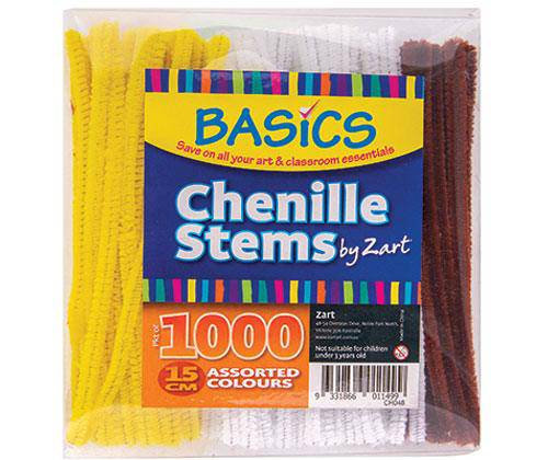 Basics Chenille Stems 15cm Pack of 1000 - Zart