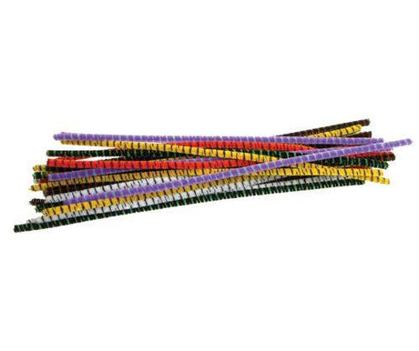 Chenille Stems Striped 6mm x 30cm Pack of 100 - Zart