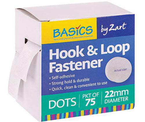 Hook and Loop Fastener Dots Pack of 75 - Zart